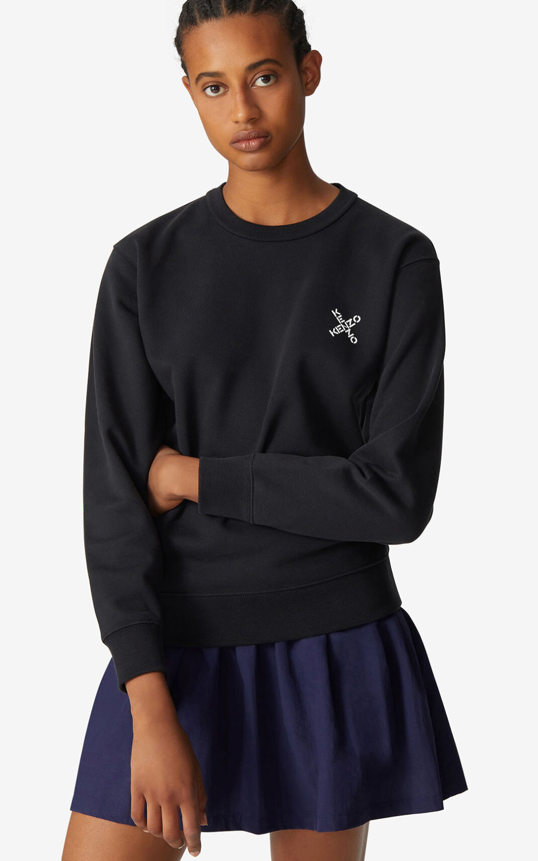 Sweatshirt Kenzo Sport Little X Feminino - Pretas | 189PAMROE